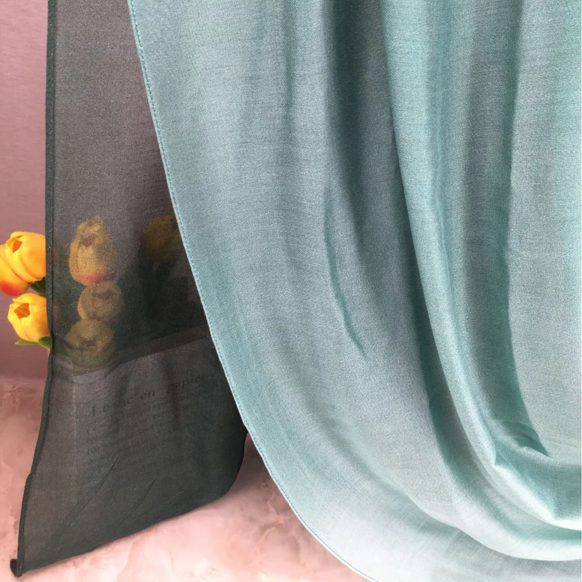 Modal Gradient Soft Hijab | Color Transition Hijab with Natural Flow (MH162) - Image 3