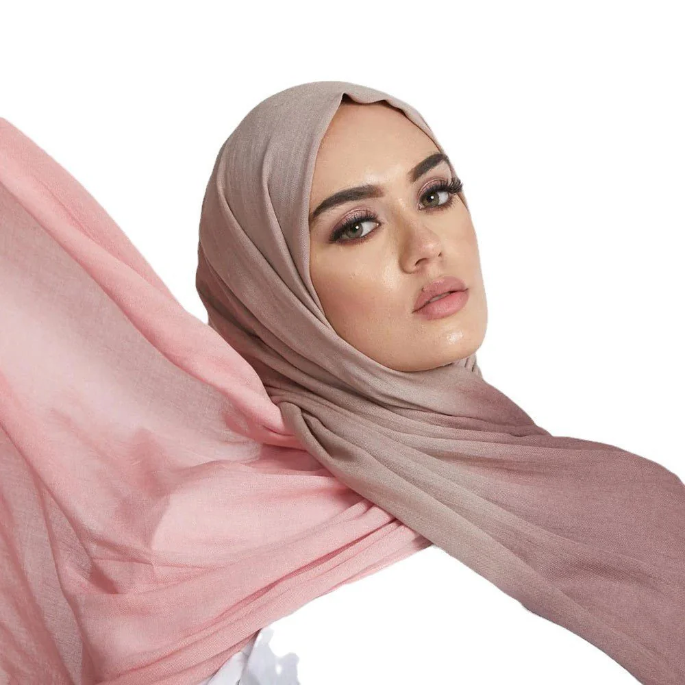 Modal Gradient Soft Hijab | Color Transition Hijab with Natural Flow (MH162) - Image 5