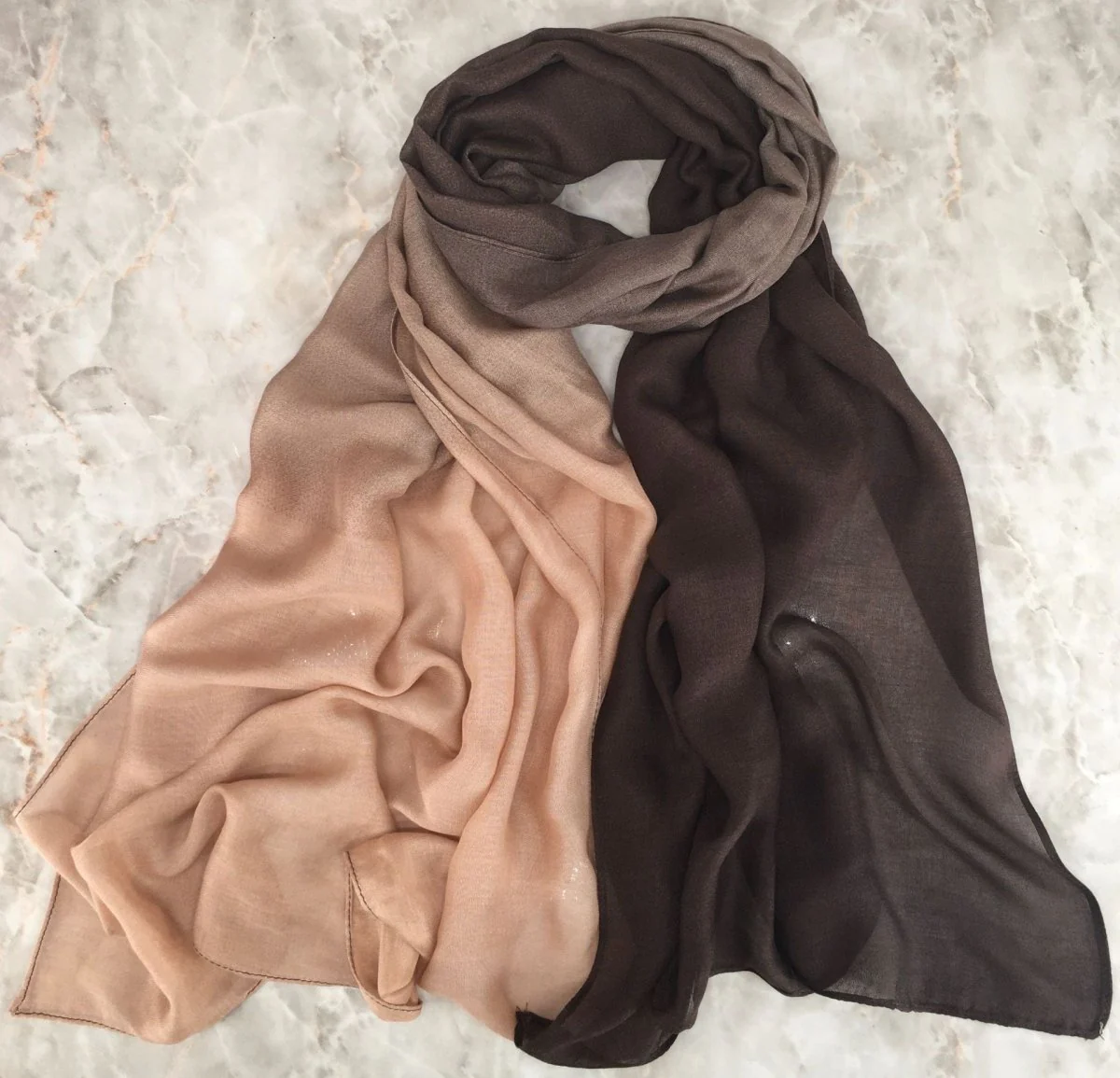 Modal Gradient Soft Hijab | Color Transition Hijab with Natural Flow (MH162) - Image 6