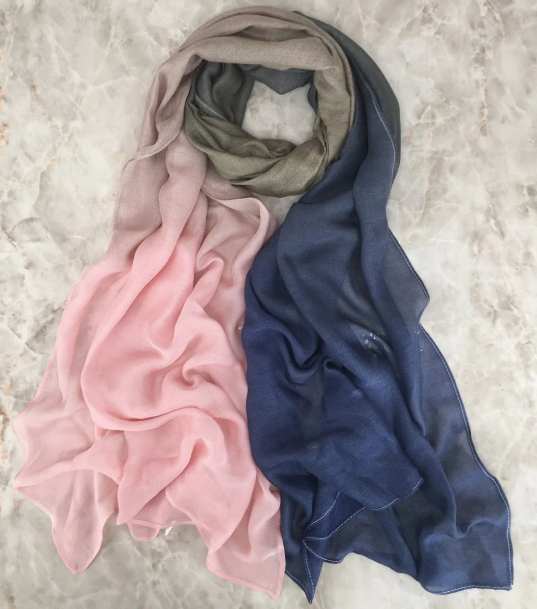 Modal Gradient Soft Hijab | Color Transition Hijab with Natural Flow (MH162) - Image 8
