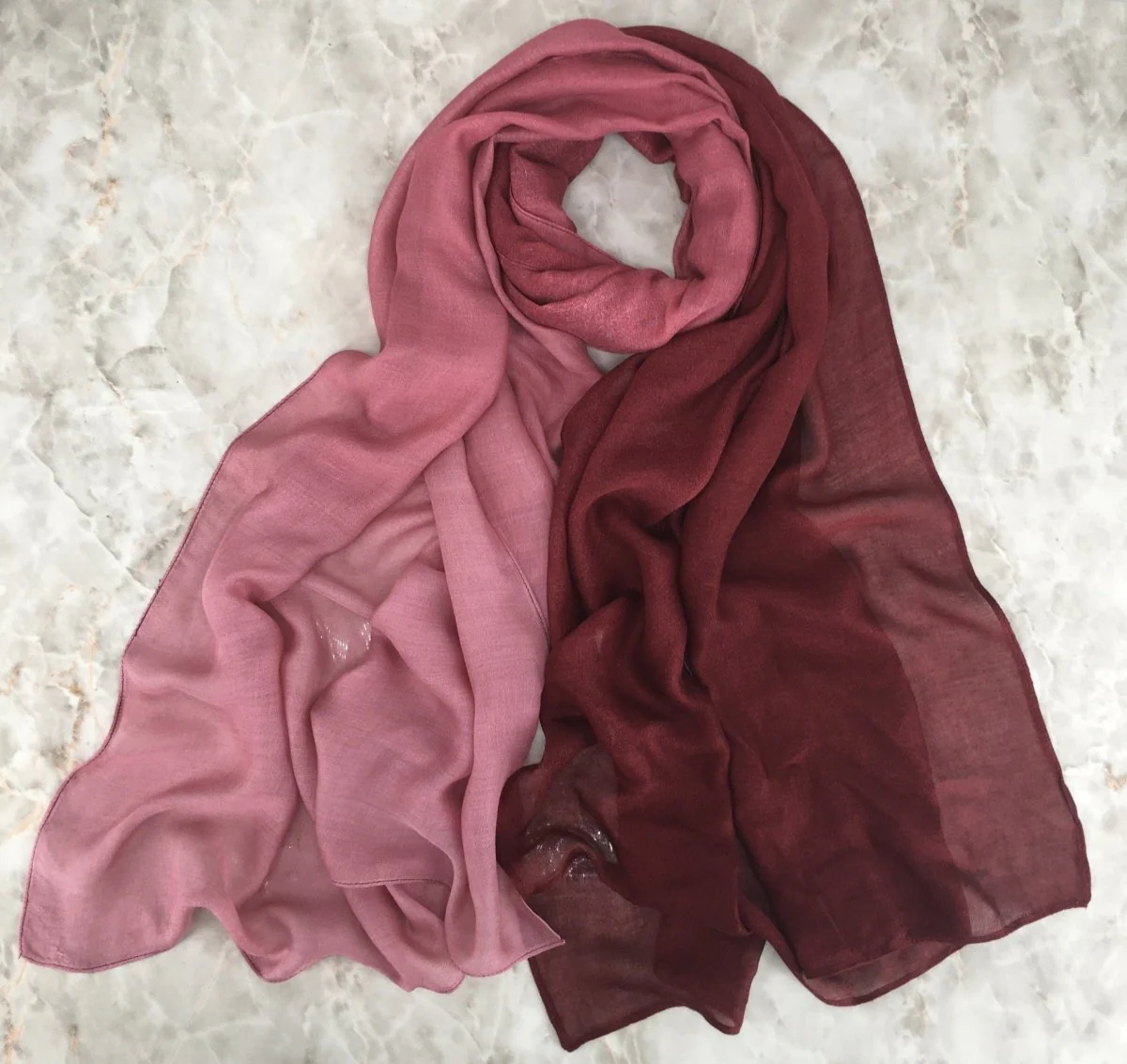Modal Gradient Soft Hijab | Color Transition Hijab with Natural Flow (MH162) - Image 9
