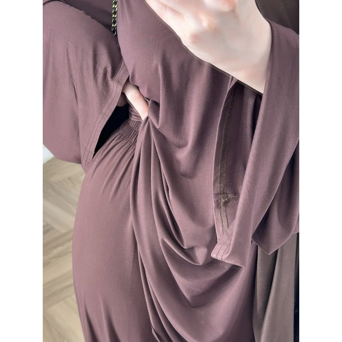 Modal Jersey Two-Piece Set | Muslim Women's Loose Fit Abaya (MS098) - Image 8