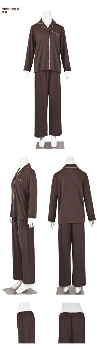 Modal Mixed Cotton Knitted Pajamas Couple Loungewear Set Soft and Smooth (MS085) - Image 10