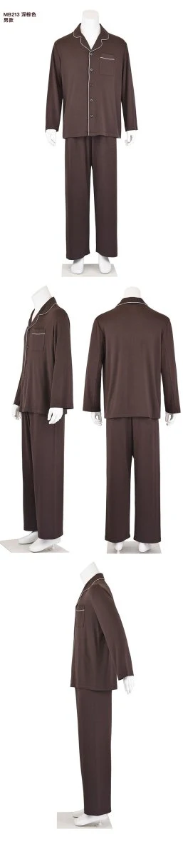 Modal Mixed Cotton Knitted Pajamas Couple Loungewear Set Soft and Smooth (MS085) - Image 13