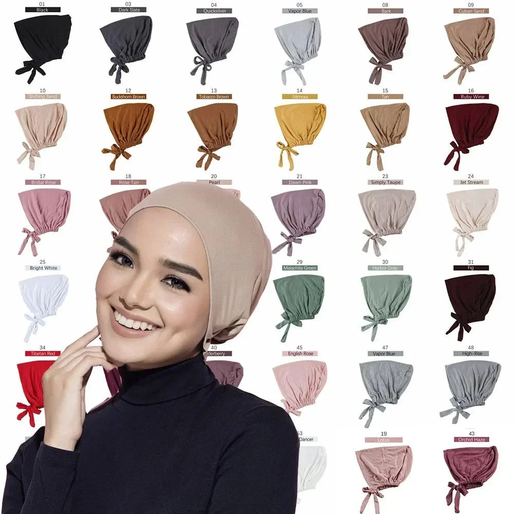 Modal Tie-Back Under Cap | Adjustable Hijab Bonnet(MH200)