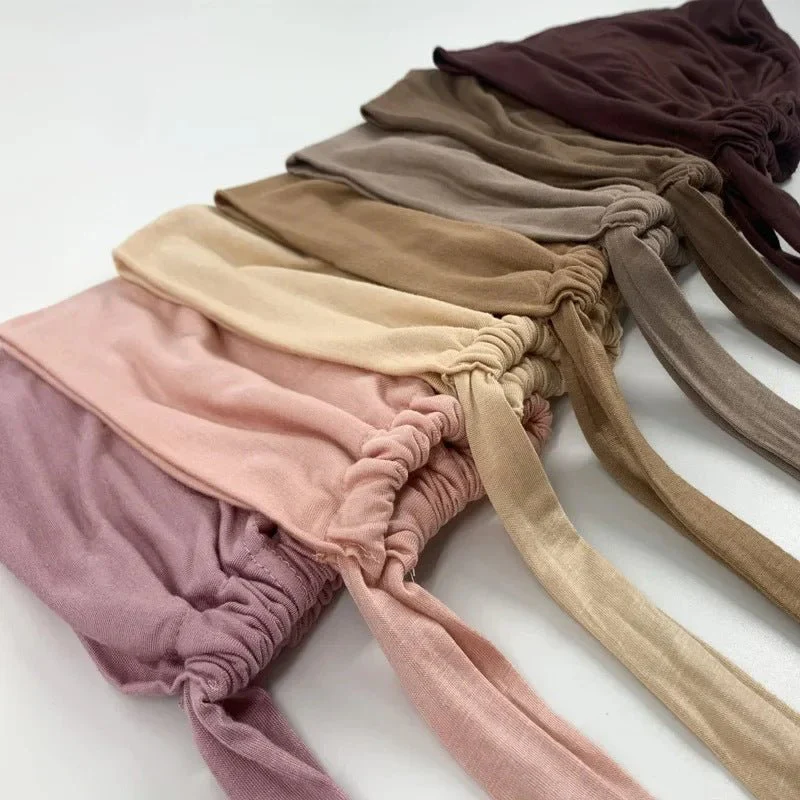 Modal Tie-Back Under Cap | Adjustable Hijab Bonnet(MH200) - Image 3