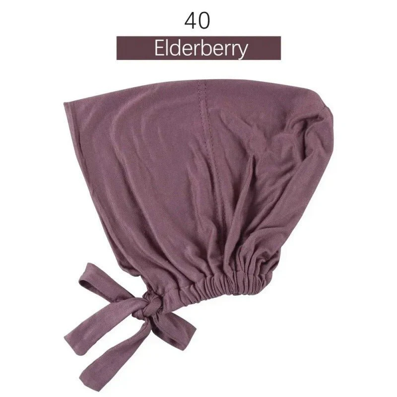 Modal Tie-Back Under Cap | Adjustable Hijab Bonnet(MH200) - Image 41