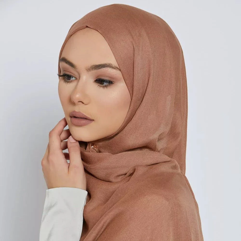 Modern Soft Breathable Hijab | Solid Color Versatile Hijab (MH188) - Image 4
