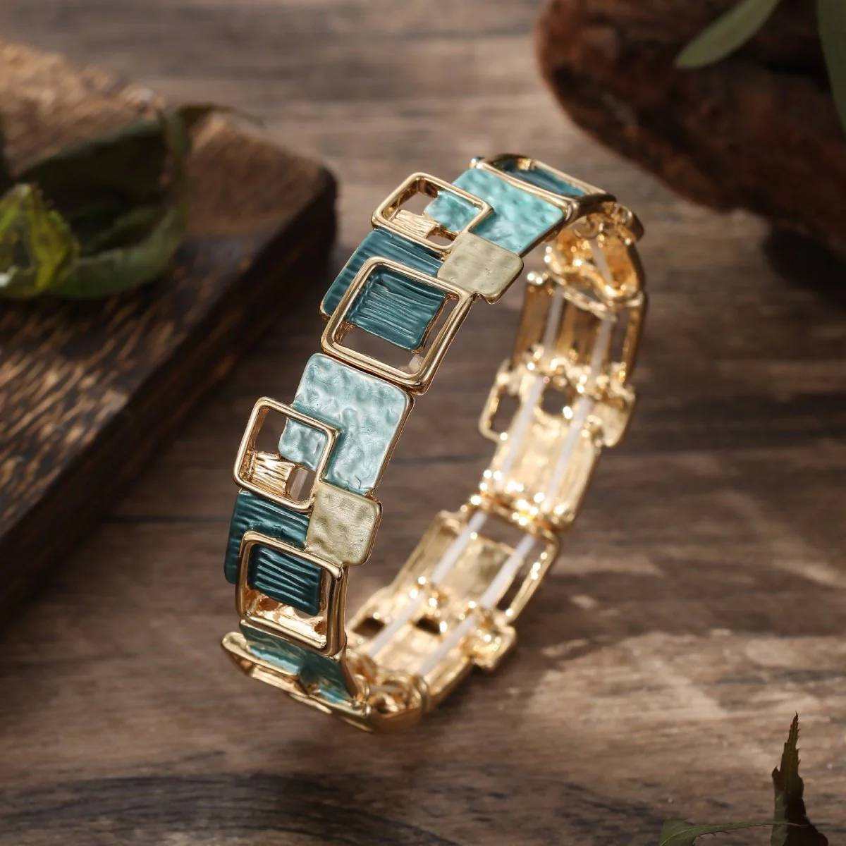 Modernist Geometric Square Earrings Bracelet Necklace Set (MAC318) - Image 7