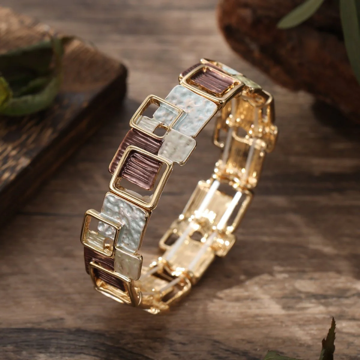 Modernist Geometric Square Earrings Bracelet Necklace Set (MAC318) - Image 8