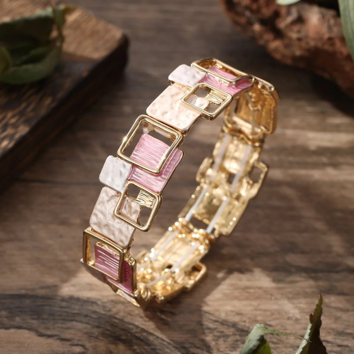 Modernist Geometric Square Earrings Bracelet Necklace Set (MAC318) - Image 9