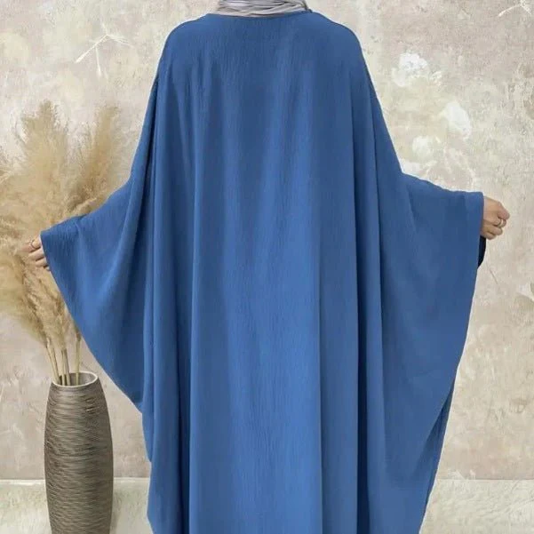 Modest Batwing Sleeve  Loose Solid Color Maxi Abaya(MA172) - Image 13