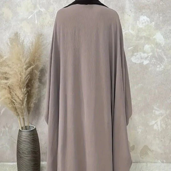 Modest Batwing Sleeve  Loose Solid Color Maxi Abaya(MA172) - Image 18