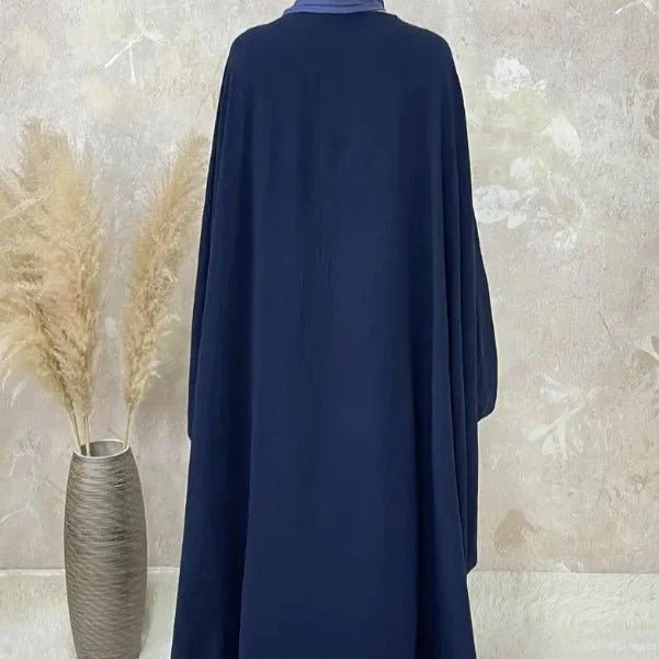 Modest Batwing Sleeve  Loose Solid Color Maxi Abaya(MA172) - Image 23