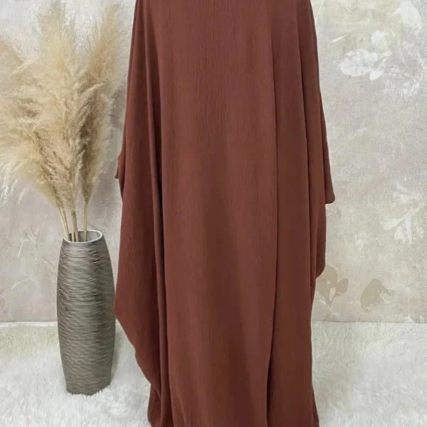 Modest Batwing Sleeve  Loose Solid Color Maxi Abaya(MA172) - Image 4