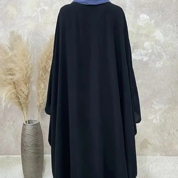 Modest Batwing Sleeve  Loose Solid Color Maxi Abaya(MA172) - Image 9