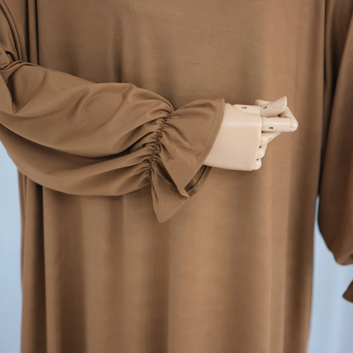 Modest Casual Hooded Abaya Collection | Tone Robes with Bubble Sleeves (MJ021) - Image 5
