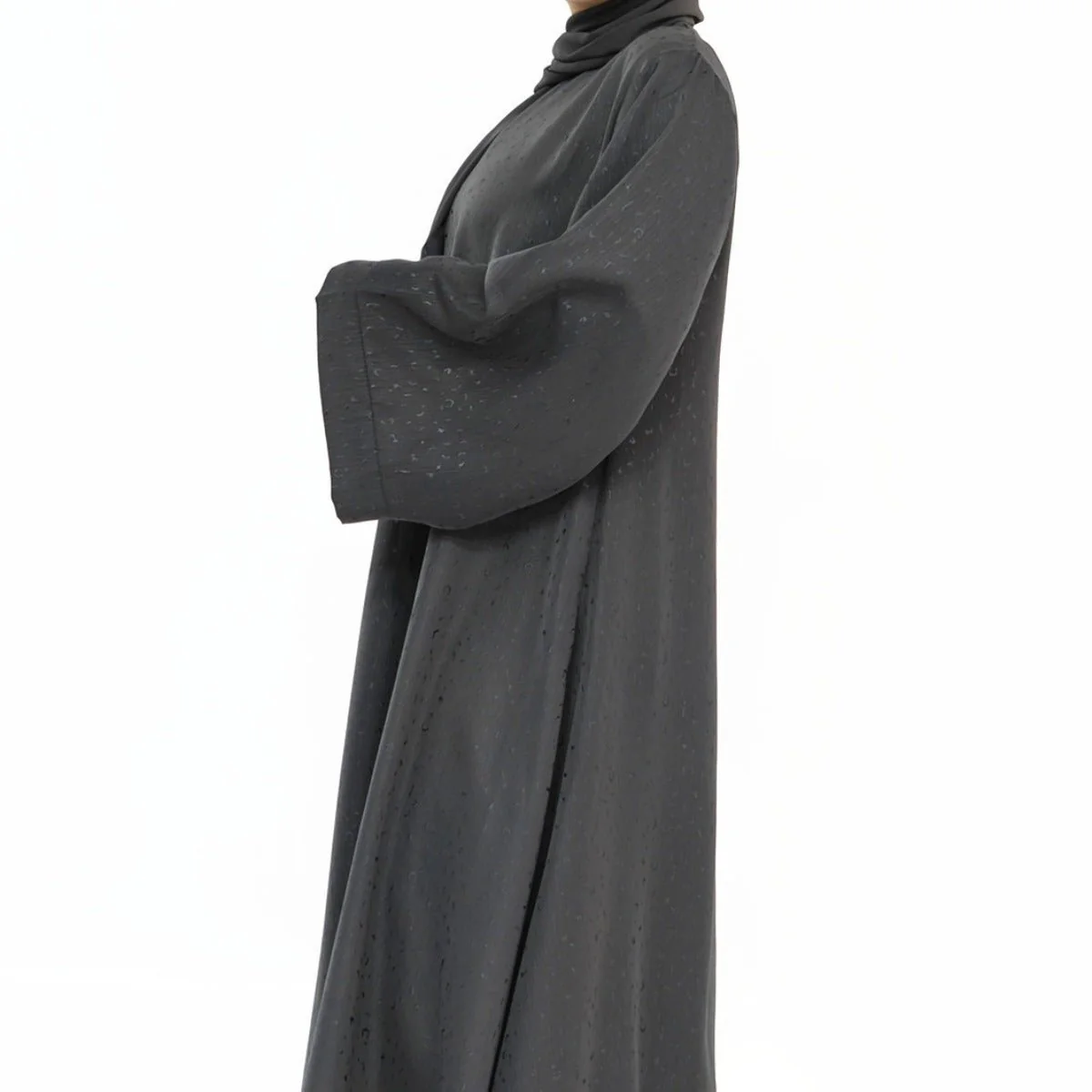 Modest Elegant Solid Color Abaya Robe with Wide Sleeves & Detachable Belt(MA279) - Image 16