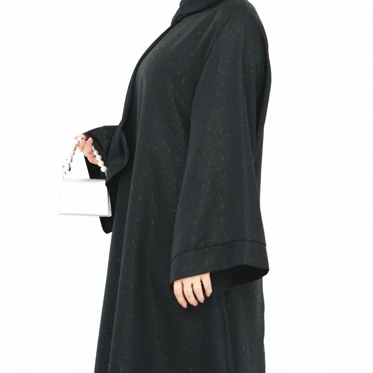 Modest Elegant Solid Color Abaya Robe with Wide Sleeves & Detachable Belt(MA279) - Image 5