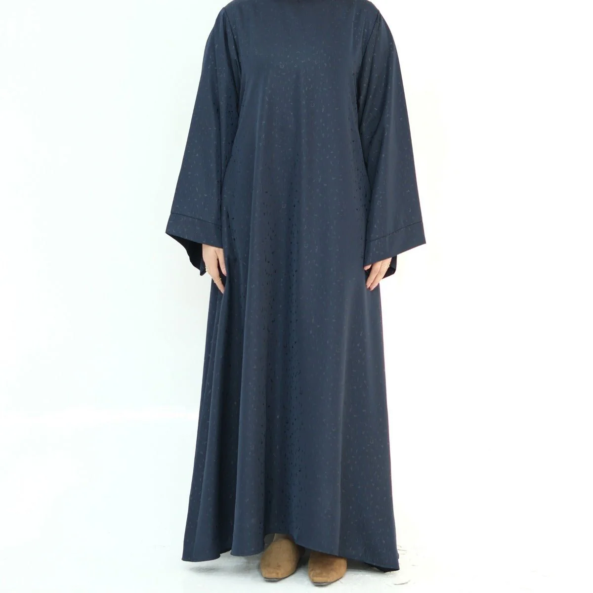 Modest Elegant Solid Color Abaya Robe with Wide Sleeves & Detachable Belt(MA279) - Image 8