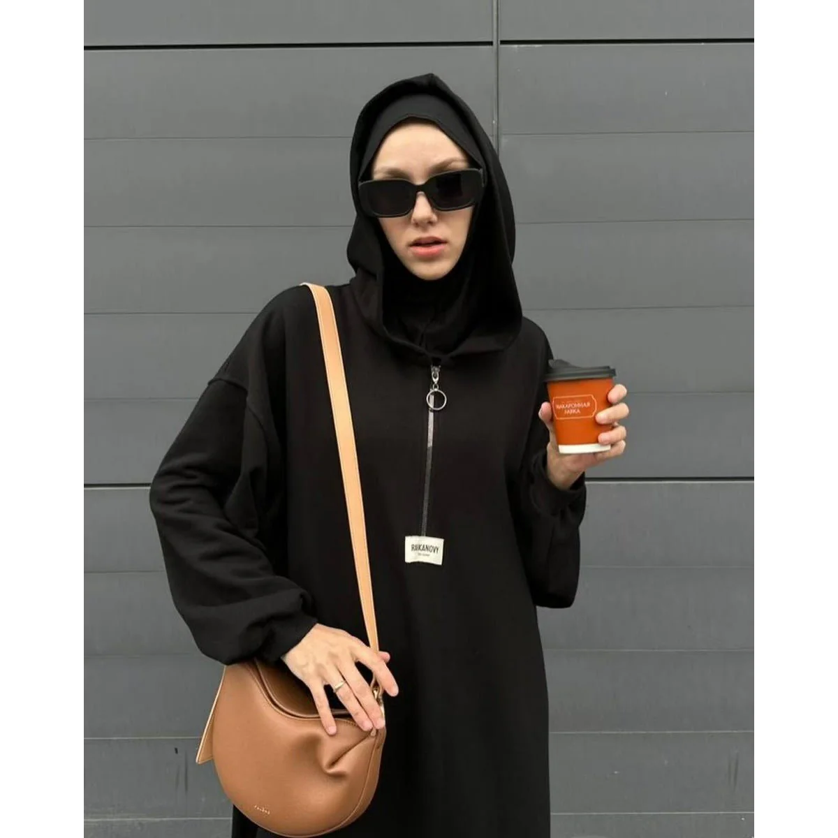 Modest Hooded Dress | Muslim Women's Long Sleeve Casual Abaya (MA257) - Image 4