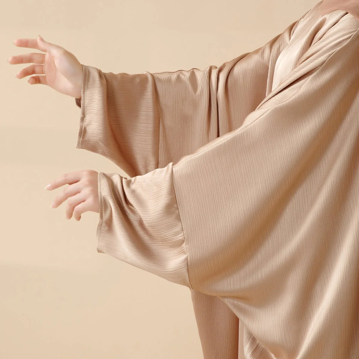 Modest Kaftan for Special Occasions: Batwing Abaya With Rhinestone Waist (MA135) - Image 6