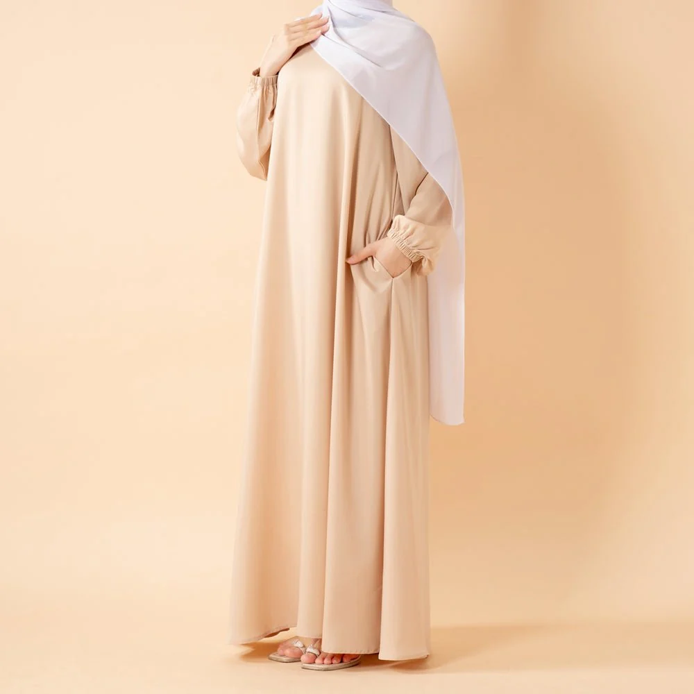 Modest Luxury Premium Satin Abaya | Umbrella Cut A-Line Abaya with Pockets (MA311) - Image 14