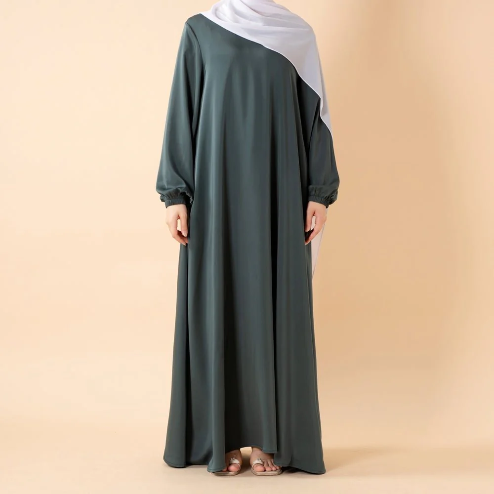 Modest Luxury Premium Satin Abaya | Umbrella Cut A-Line Abaya with Pockets (MA311) - Image 21