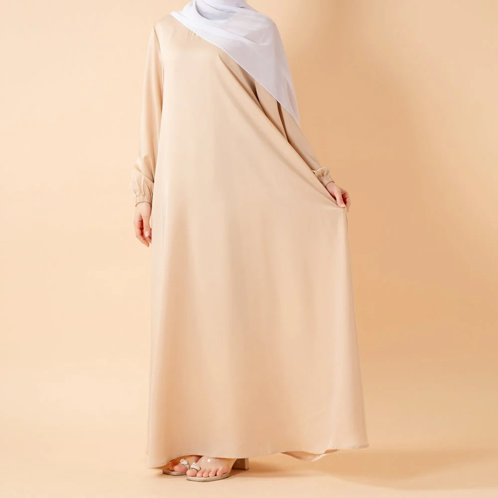 Modest Luxury Premium Satin Abaya | Umbrella Cut A-Line Abaya with Pockets (MA311) - Image 24