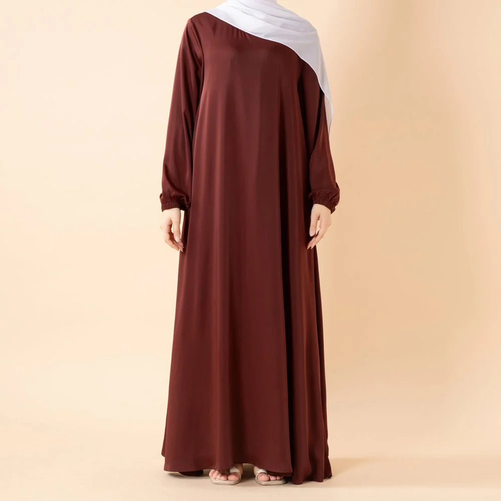 Modest Luxury Premium Satin Abaya | Umbrella Cut A-Line Abaya with Pockets (MA311) - Image 25