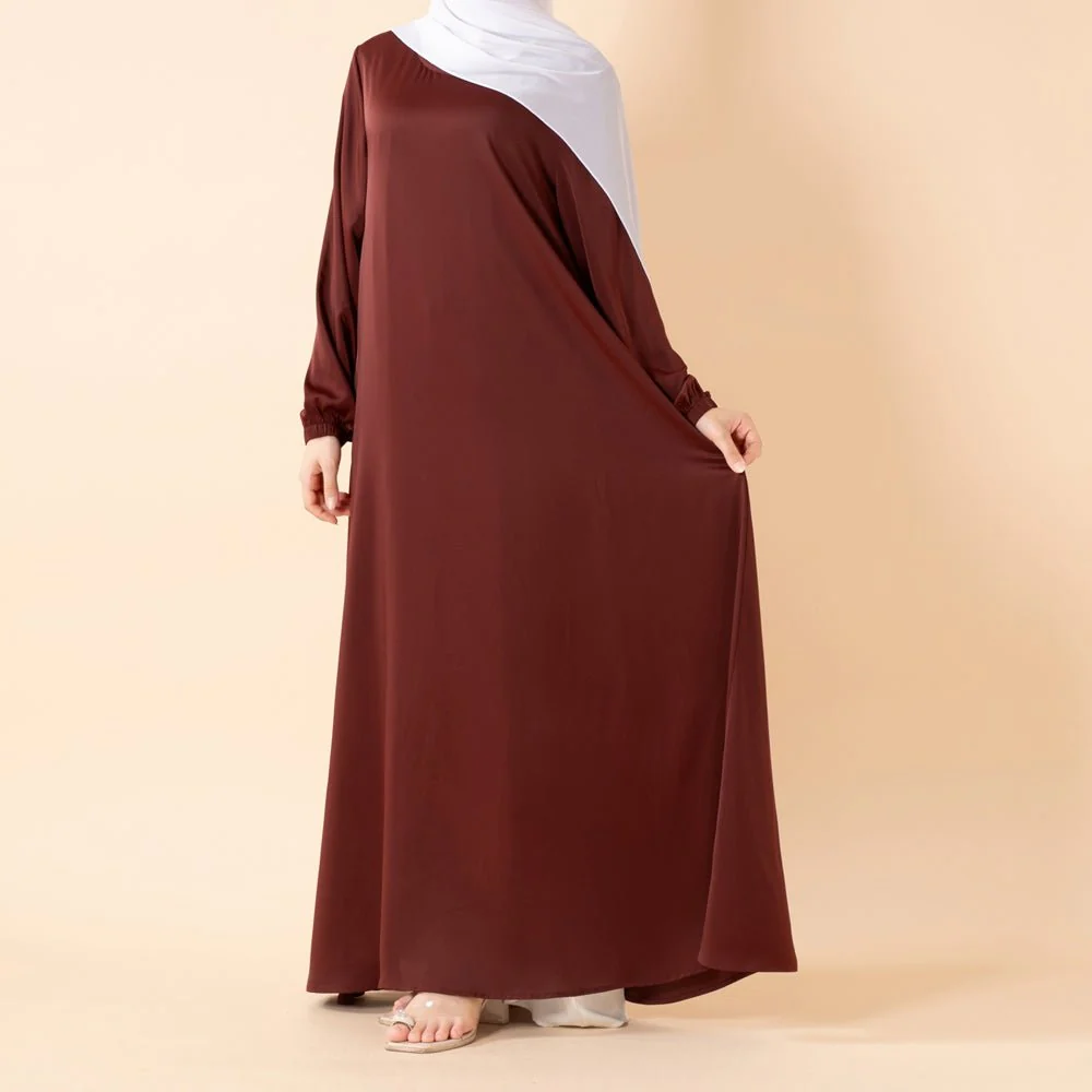 Modest Luxury Premium Satin Abaya | Umbrella Cut A-Line Abaya with Pockets (MA311) - Image 26