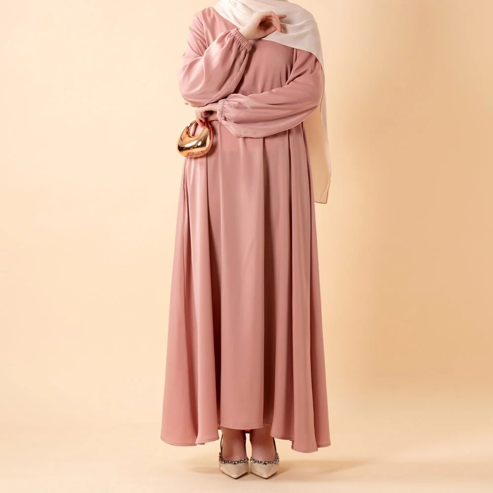 Modest Luxury Premium Satin Abaya | Umbrella Cut A-Line Abaya with Pockets (MA311) - Image 29