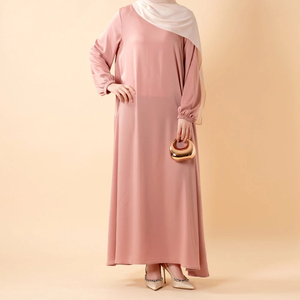 Modest Luxury Premium Satin Abaya | Umbrella Cut A-Line Abaya with Pockets (MA311) - Image 30