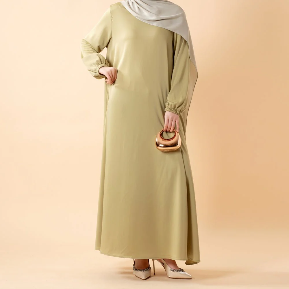 Modest Luxury Premium Satin Abaya | Umbrella Cut A-Line Abaya with Pockets (MA311) - Image 33