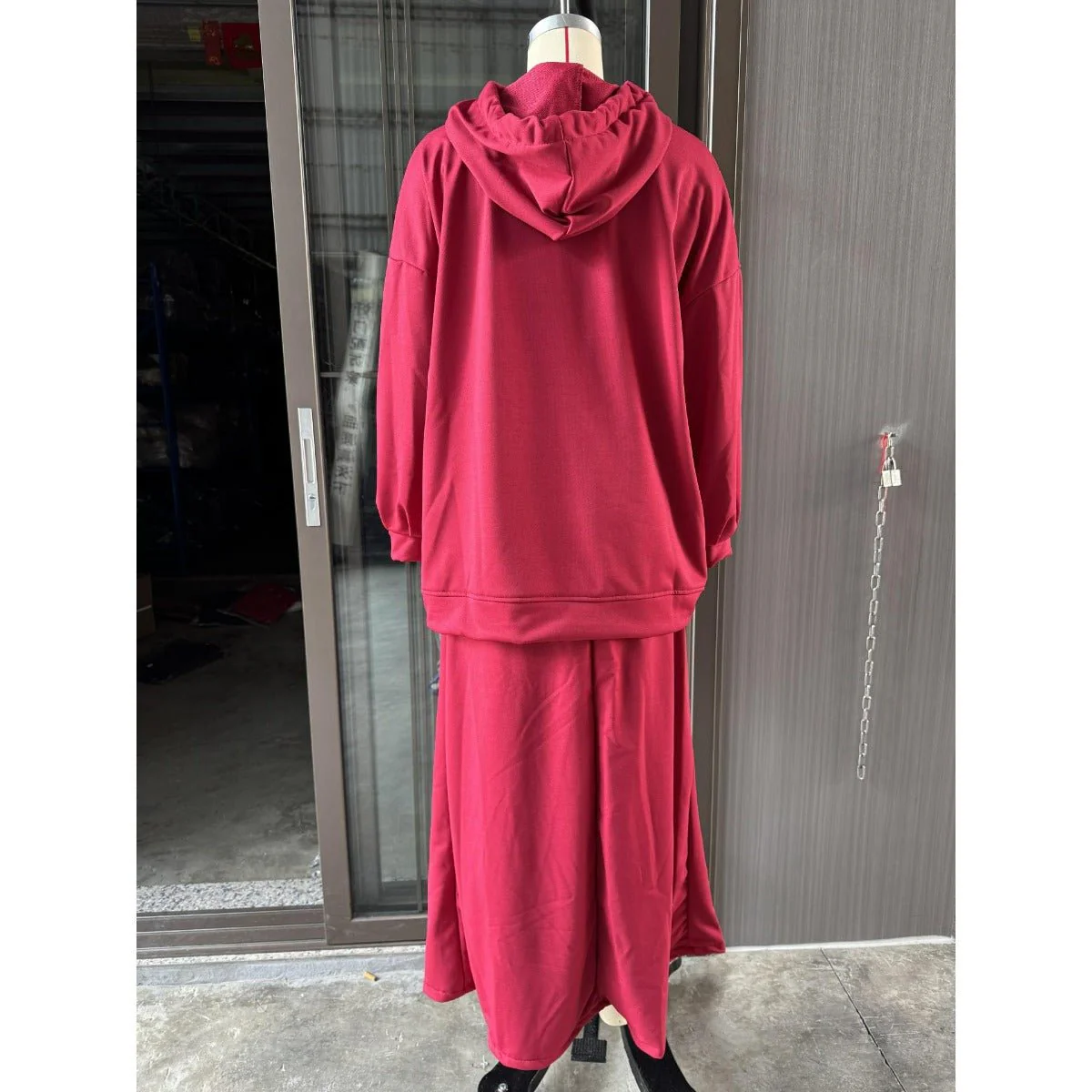 Modest Muslim Casual Wear Hooded Set | Long Sleeve Jacket & Maxi Skirt (MS095) - Image 18