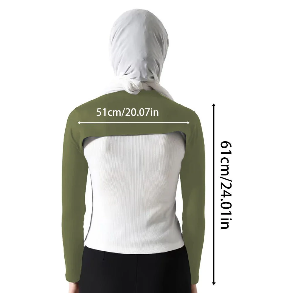 Modest Shoulder-Cover Base Layer Versatile Sleeveless Inner Top with Attached Sleeves | One Size (MAC409) - Image 12