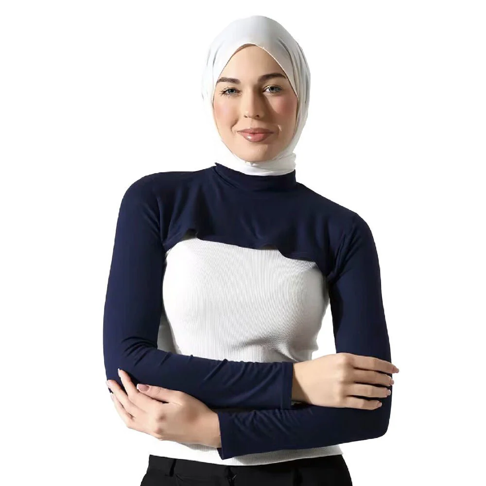 Modest Shoulder-Cover Base Layer Versatile Sleeveless Inner Top with Attached Sleeves | One Size (MAC409) - Image 15