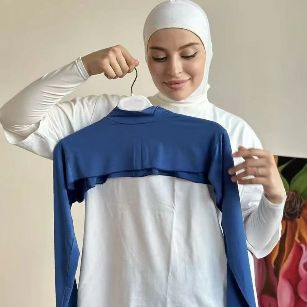 Modest Shoulder-Cover Base Layer Versatile Sleeveless Inner Top with Attached Sleeves | One Size (MAC409) - Image 2