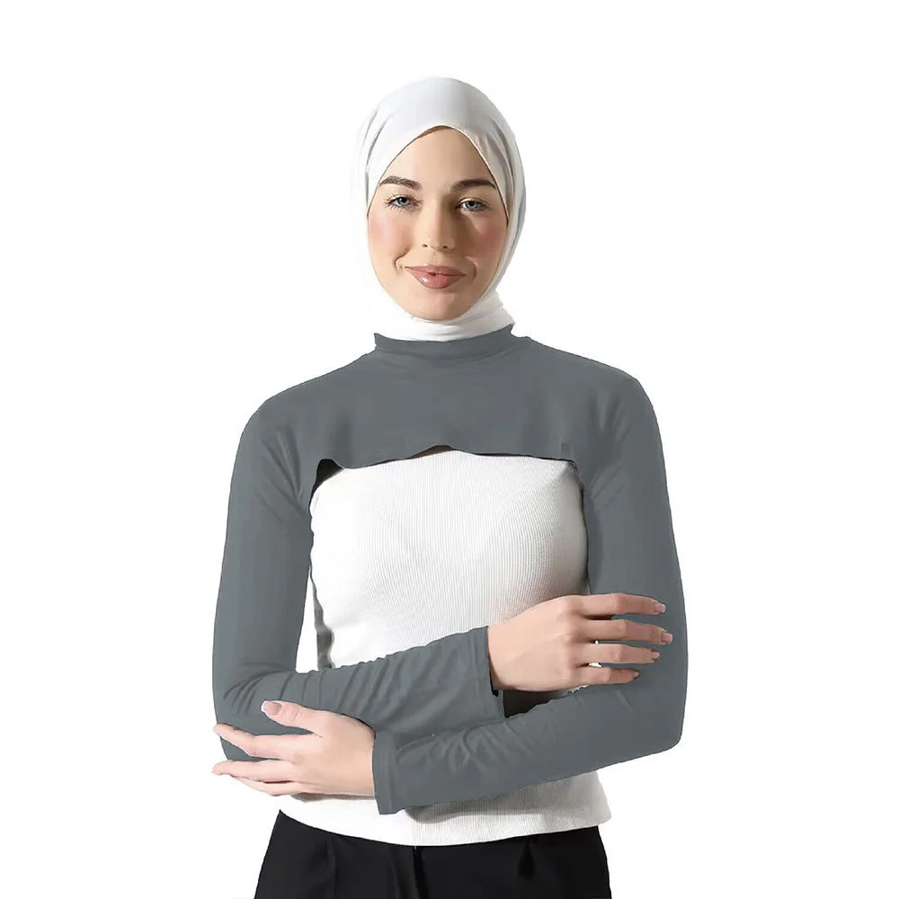 Modest Shoulder-Cover Base Layer Versatile Sleeveless Inner Top with Attached Sleeves | One Size (MAC409) - Image 8