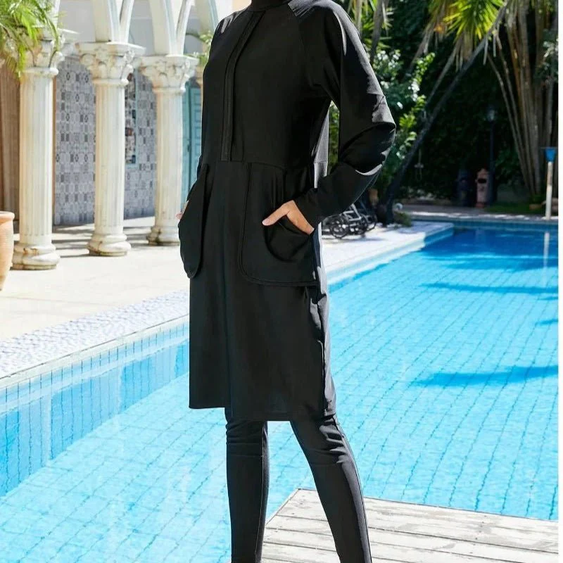 Modest Swimsuit For Muslima, Islamic Burkini Swim Suit, Islamic Swimwear With Hijab (MB021) - Image 3