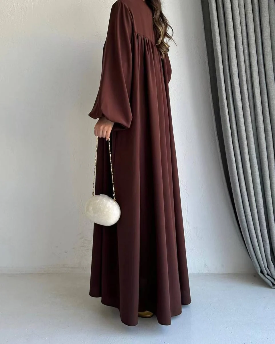 Modest Swinging sleeve Button-down Muslim Abaya (MA174) - Image 9
