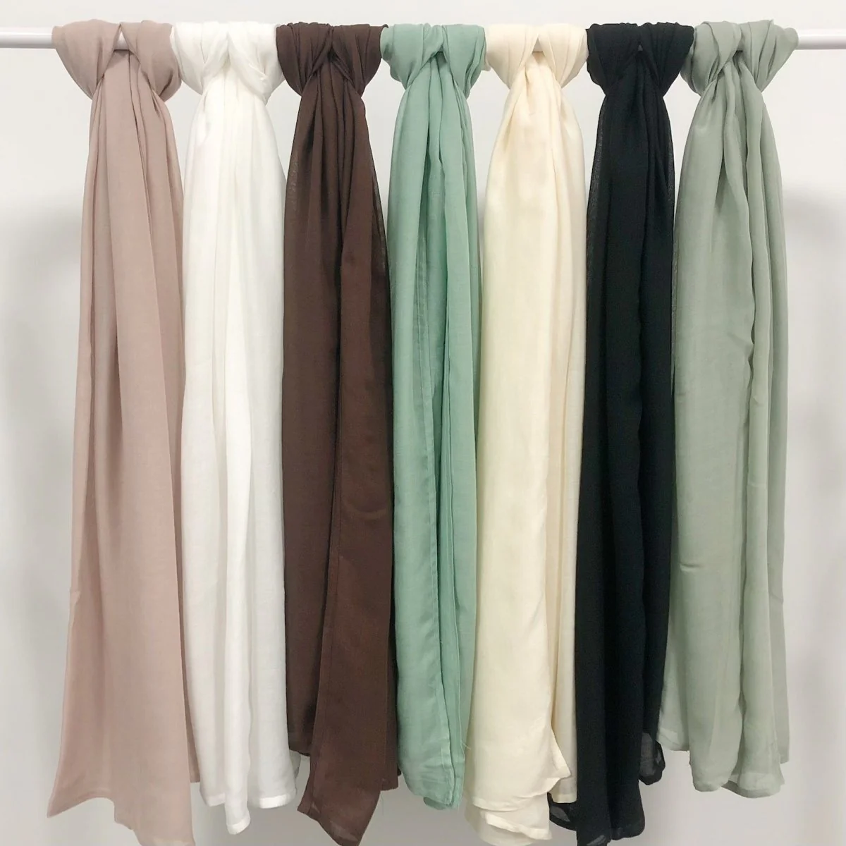 Modesty Pure Color Hijab & Undercap 2-Piece Set (MH174) - Image 3