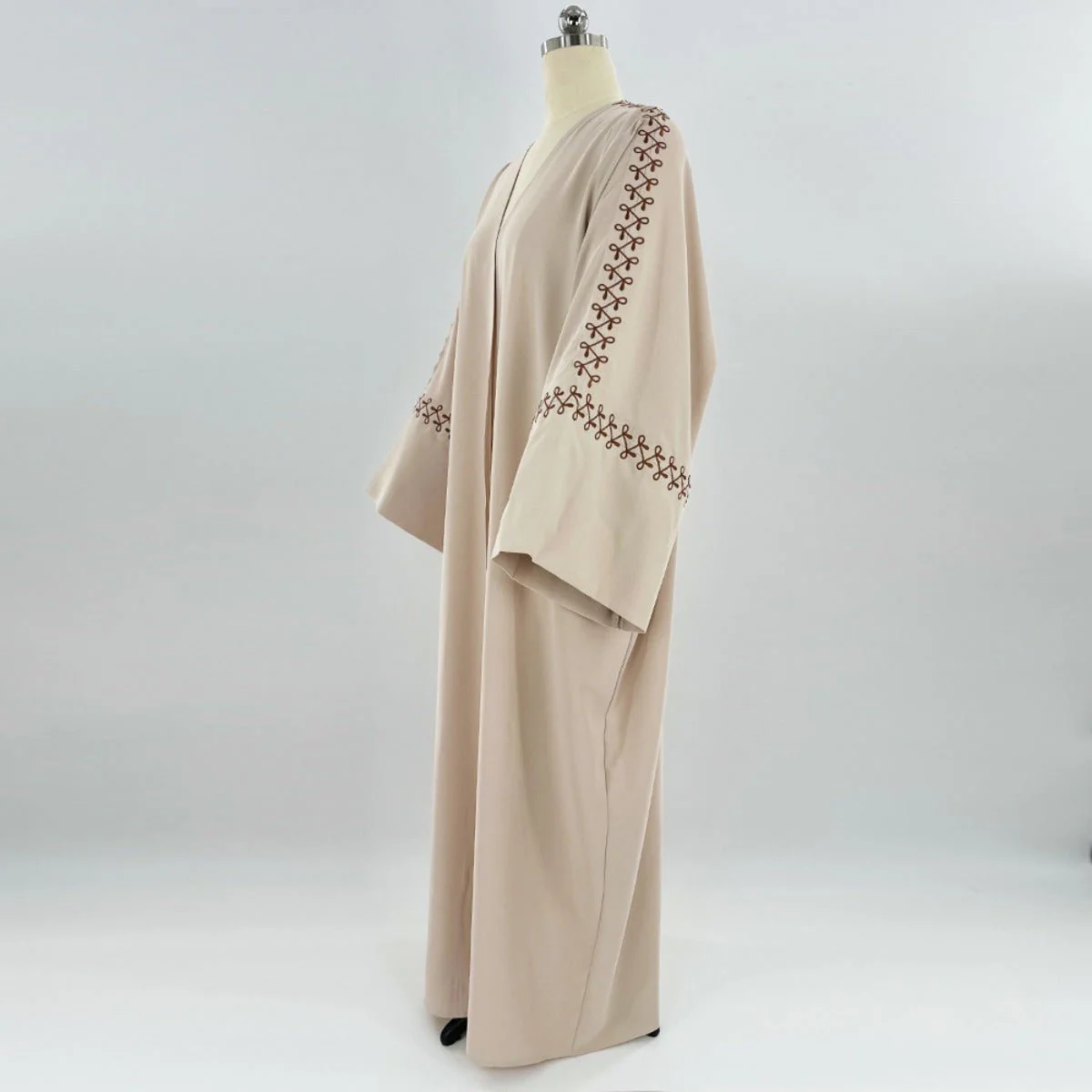 Moonlight Embroidered Abaya Set | Batwing Sleeve Robe with Matching Hijab (MOA183) - Image 10