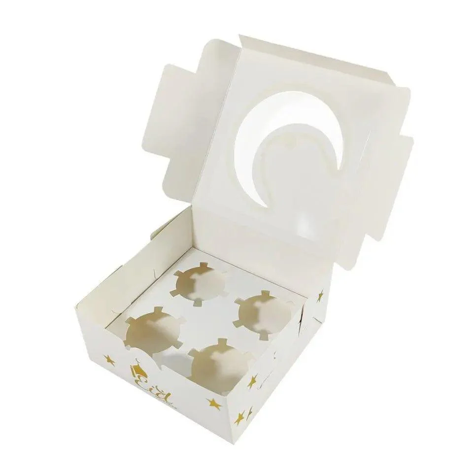 MR016 Ramadan Cupcake Packing Box,Muffin Box 4 holes - Image 4