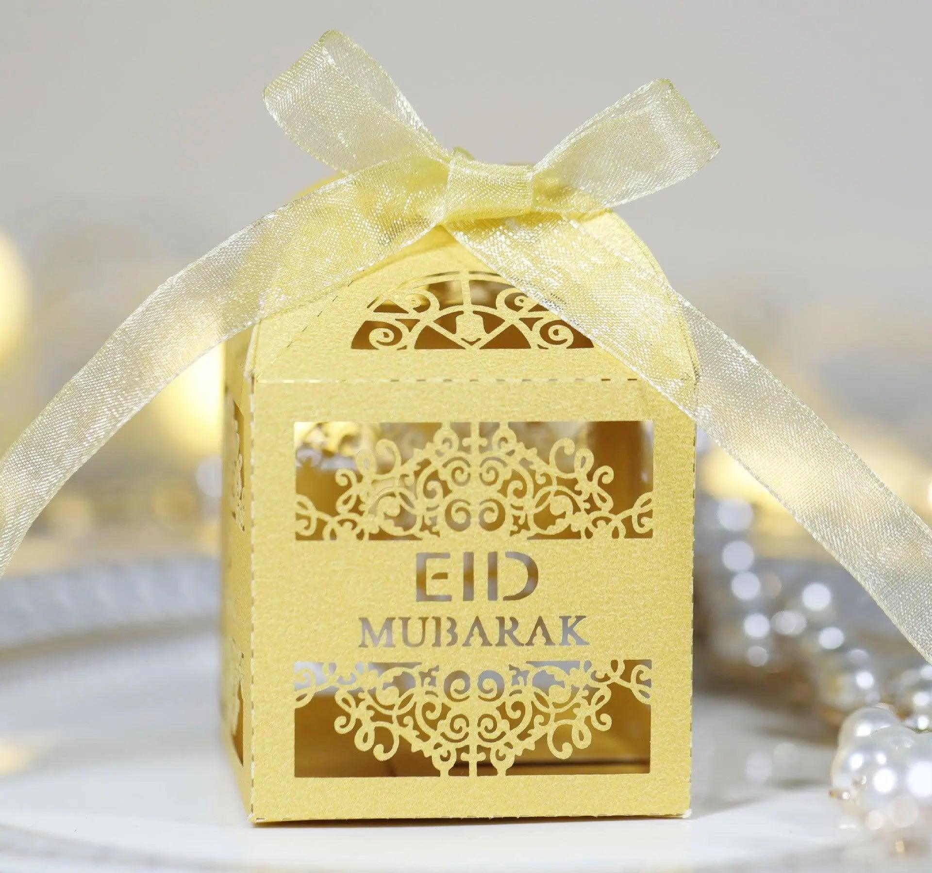 MR018 50 Pcs Happy Eid Mubarak Hollow Candy Box - Image 10