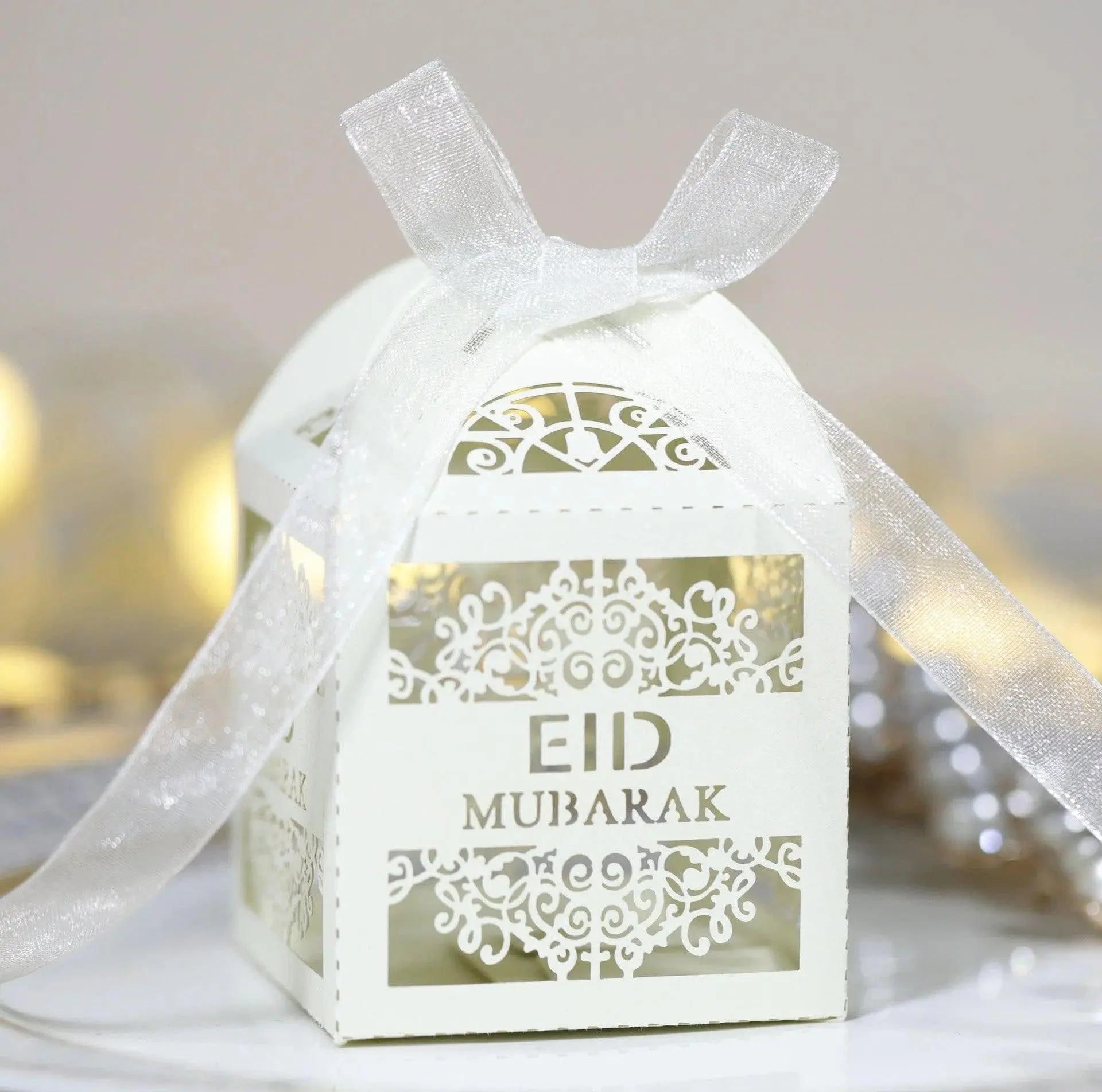 MR018 50 Pcs Happy Eid Mubarak Hollow Candy Box - Image 11