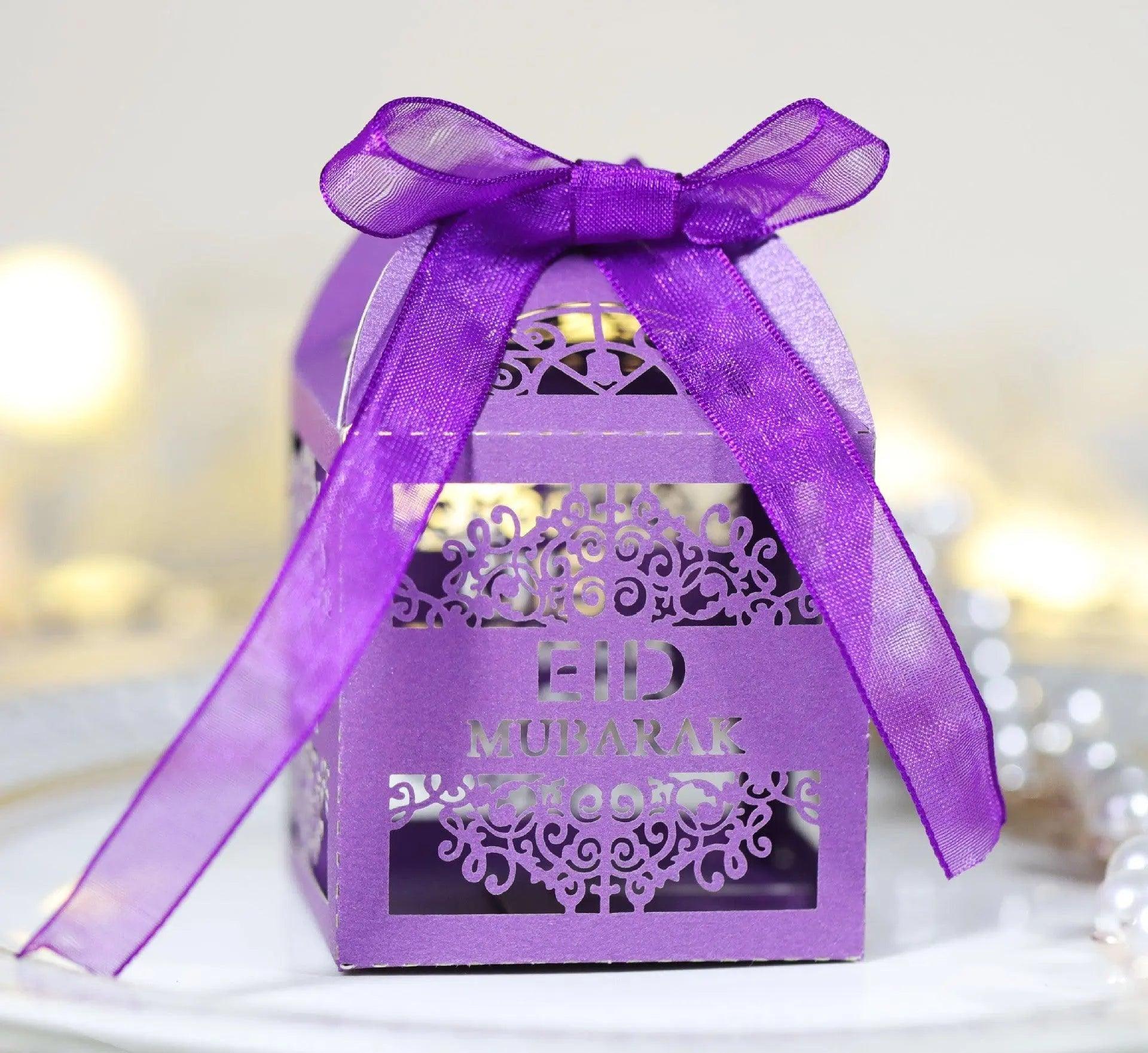 MR018 50 Pcs Happy Eid Mubarak Hollow Candy Box - Image 13