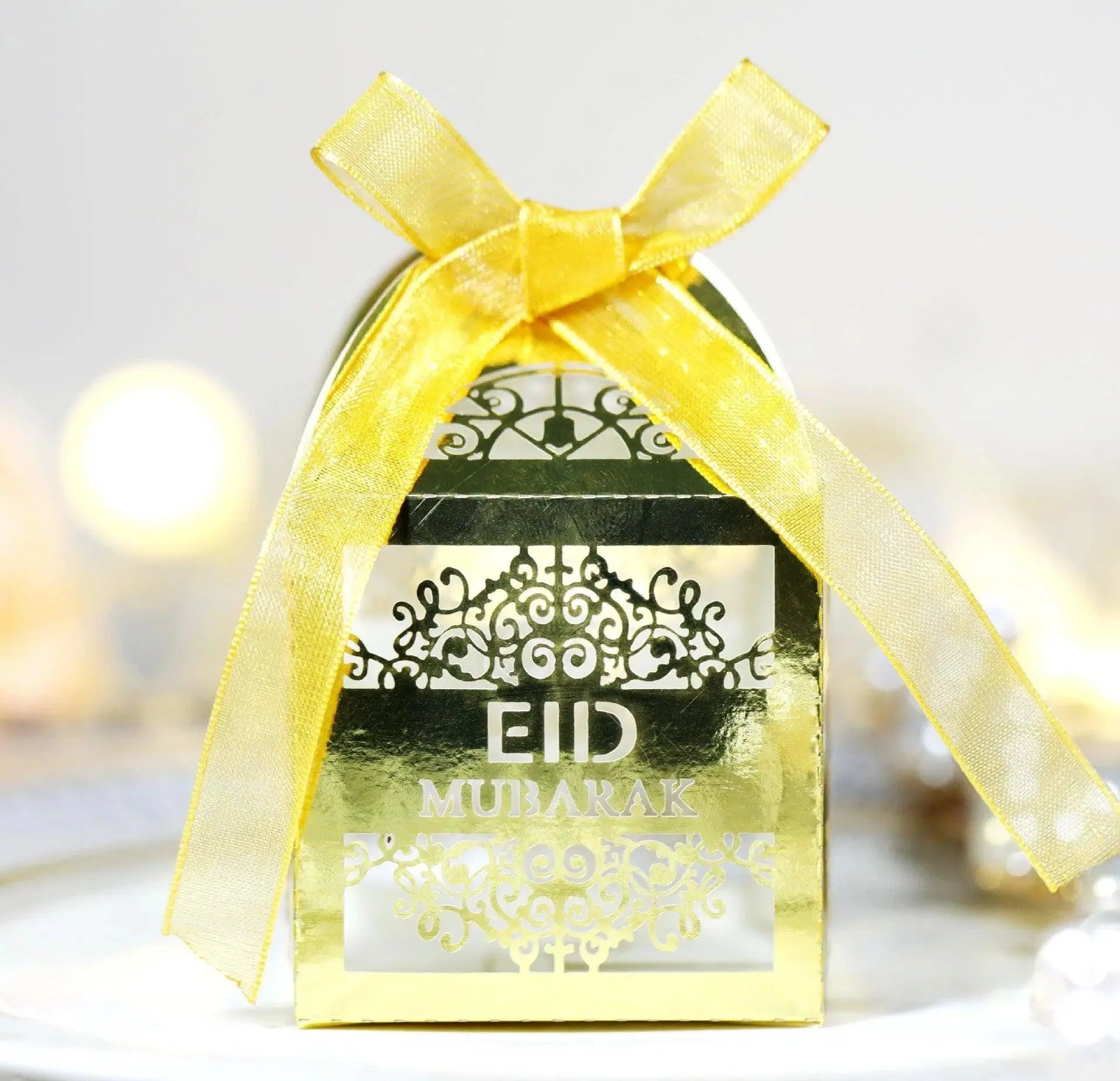 MR018 50 Pcs Happy Eid Mubarak Hollow Candy Box - Image 7