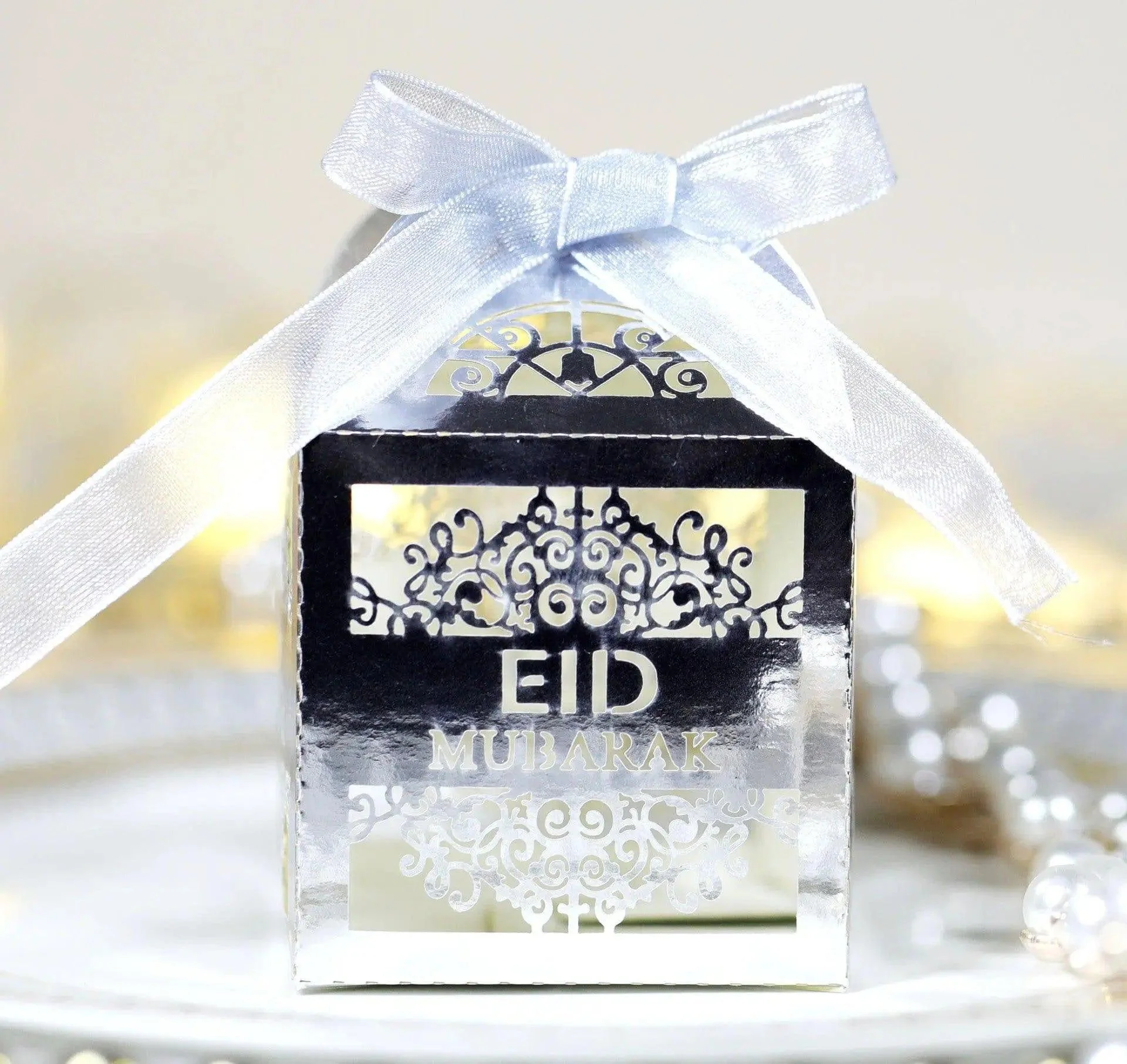 MR018 50 Pcs Happy Eid Mubarak Hollow Candy Box - Image 8