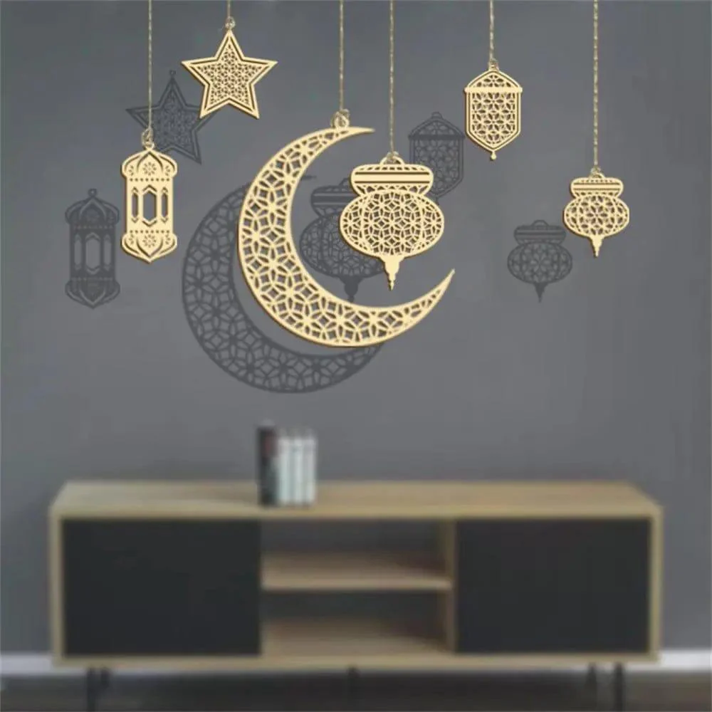 MR020  Wooden Ramadan & Eid Mubarak Decoration - Image 3